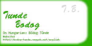 tunde bodog business card